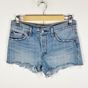 Levi’s 501 Denim Jean Shorts Cut Off Button Fly Size 27